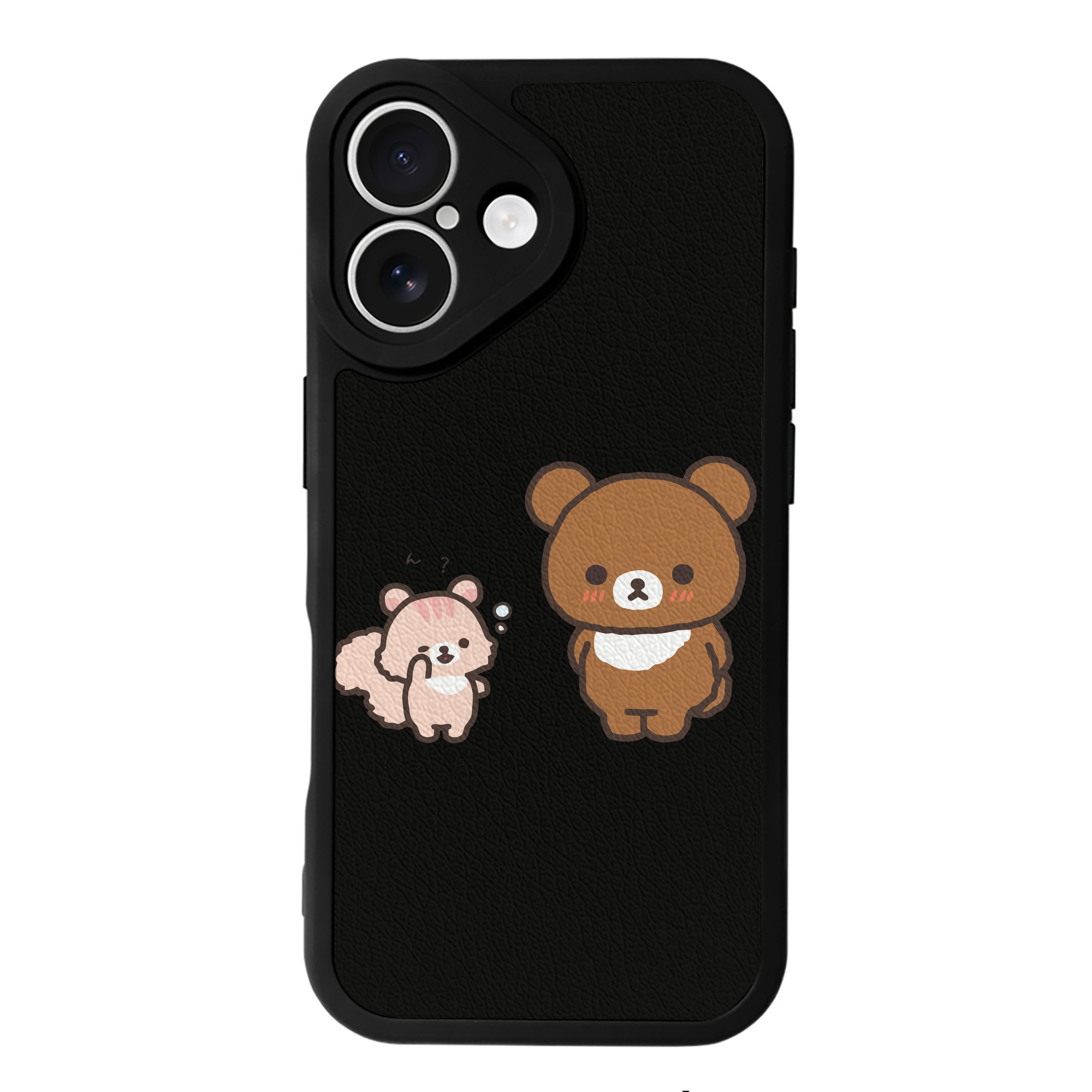 （画像用） リラックマ リラックマ キイロイトリ Rilakkuma Korilakkuma Kiiroitori 【iPhone 16シリーズ対応】シリコンスマホケース（レザー調） 材質：シリコン